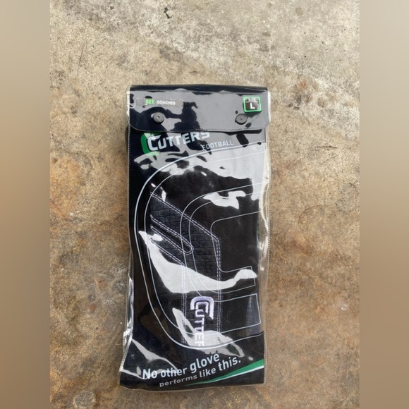 Cutters Coaches 022 football gloves large black - Picture 1 of 5